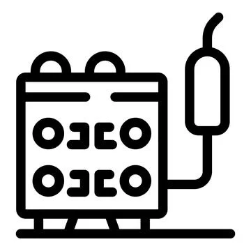 Electric generator powering control panel for construction or industrial use Stock Illustration