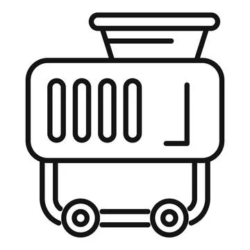 Electric generator powering server rack icon Stock Illustration