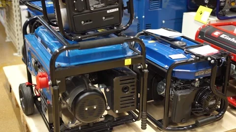 Electric generators in the store Video stock 259762235