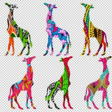 Electric Giraffes Stock Illustration