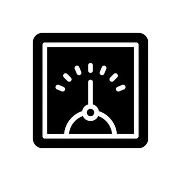 Electric glyph flat icon Stock Illustration
