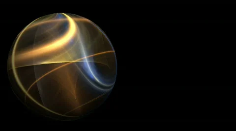 Electric gold planet Stock Footage 376355