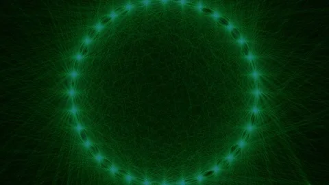 Electric Green Plasma Globe Simulation Flicker Neon Lights Ray Trace Stock Footage 245906797