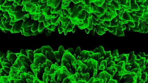 Electric green waves video background Stock Footage 75968494