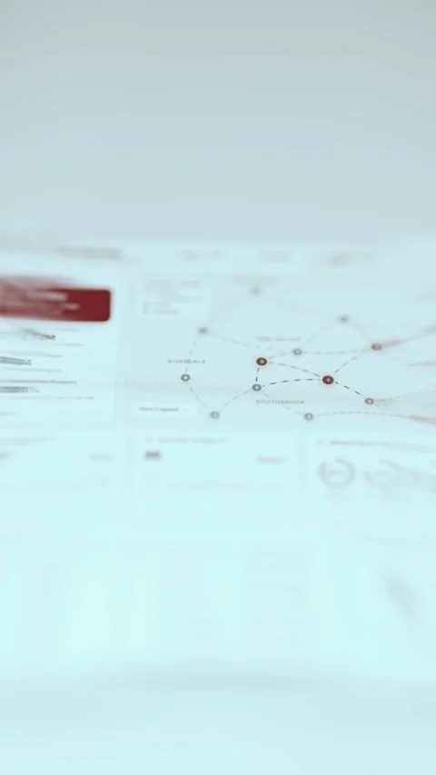 Electric Grid Incident Map Dashboard Overview Stock Footage 338395469