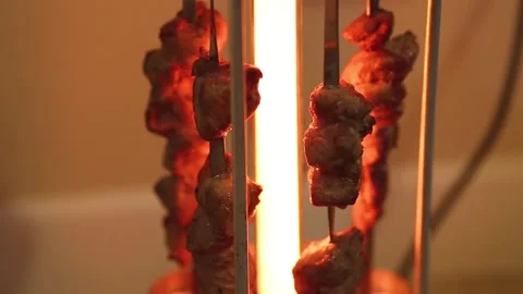 Electric Grill Kebab Machine Stock Footage 152850362