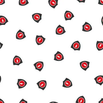 Electric Guard Flat Vector Seamless Pattern Stock Illustration