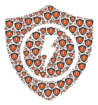 Electric Guard Icon Shape Stockillustratie