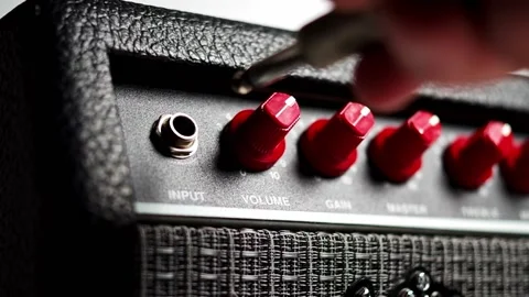 Electric Guitar Amplifier Stock Footage 140710950