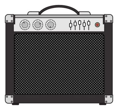 Electric Guitar Amplifier Stock Illustration