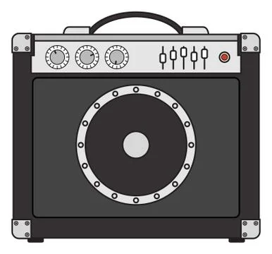 Electric Guitar Amplifier Stock Illustration