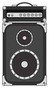 Electric Guitar Amplifier Stock Illustration