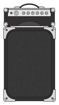 Electric Guitar Amplifier Stock Illustration