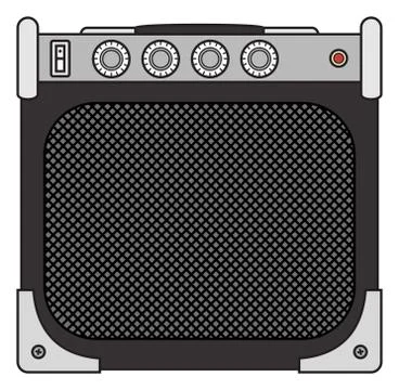 Electric Guitar Amplifier Stock Illustration