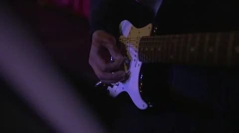 Electric Guitar being Played Stock Footage 47253108