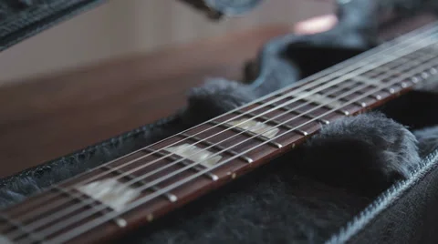 Electric guitar in the case Stock Footage 53049403