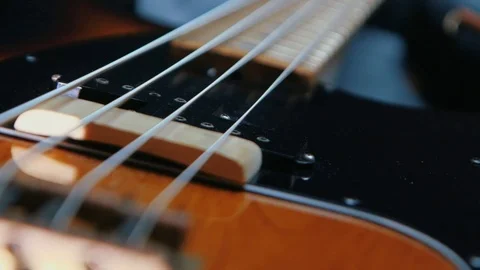 Electric guitar in the case Stock Footage 98754685