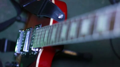 Electric guitar close up Stock Footage 58164171