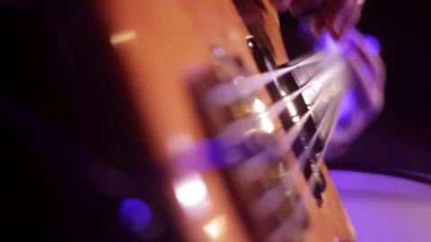 Electric guitar close-up. Video stock 74205563