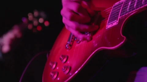 Electric guitar closeup Stock Footage 47287823