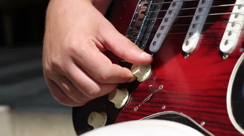 Electric Guitar Control Knobs 스톡 동영상 46113519