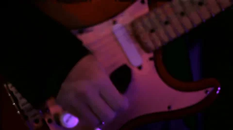 Electric Guitar CU Stock Footage 35825127