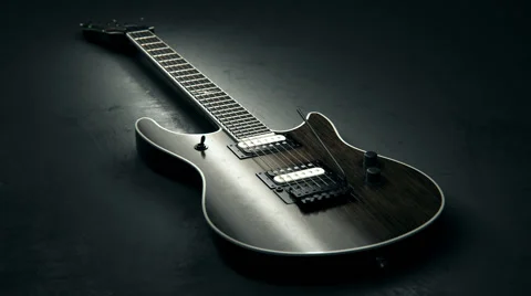 An Electric Guitar On Floor Video stock 60096899