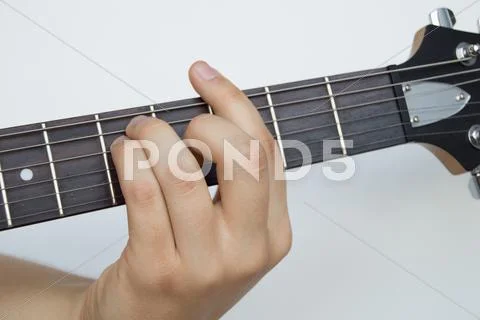 Electric Guitar Hand Chod Stock Photos