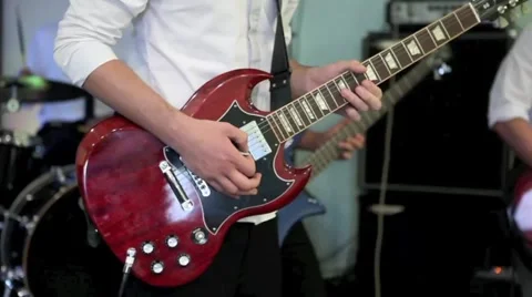 Electric Guitar HD Video stock 3671986