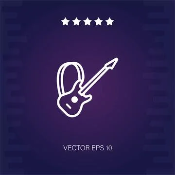 Electric guitar  icon Stock Illustration