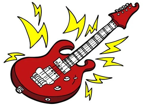 Electric guitar Stock Illustration