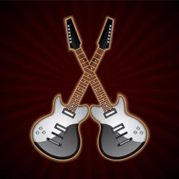 Electric guitar Stock Illustration