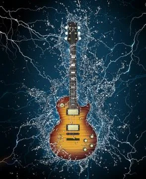 Electric Guitar Stock Illustration
