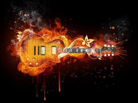 Electric Guitar Stock Illustration