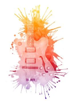 Electric Guitar Stock Illustration