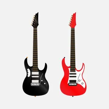 Electric guitar Stock Illustration