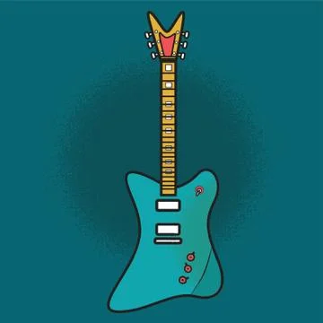 Electric Guitar Stock Illustration