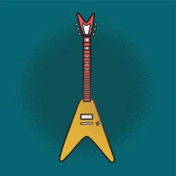Electric Guitar Stock Illustration