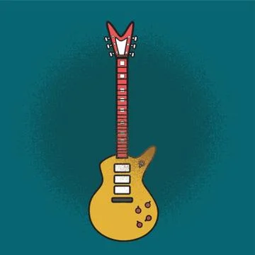 Electric Guitar Stock Illustration