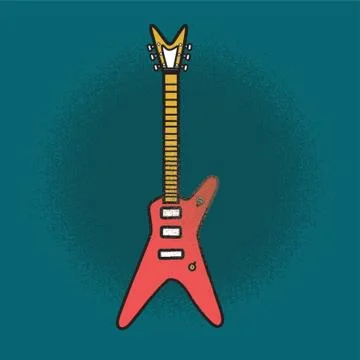 Electric Guitar Stock Illustration