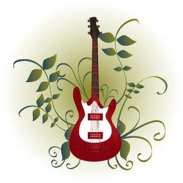 Electric Guitar Stock Illustration
