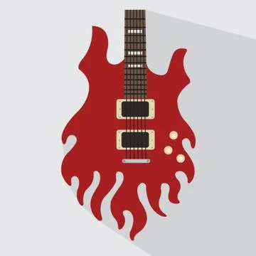 Electric Guitar Stock Illustration