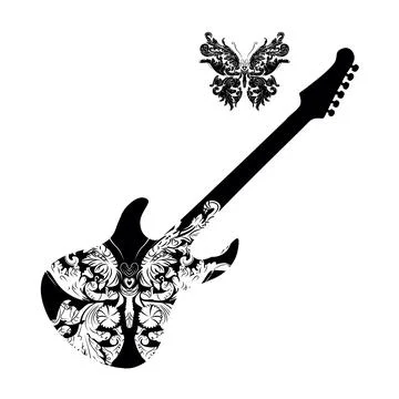 Electric guitar Stock Illustration