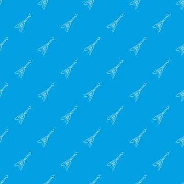 Electric guitar pattern seamless blue Stock Illustration