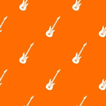 Electric guitar pattern seamless イラスト素材