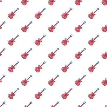 Electric guitar pattern seamless Stockillustratie