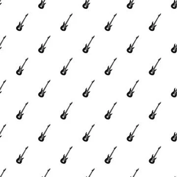 Electric guitar pattern, simple style Stock Illustration