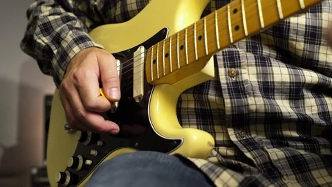 Electric Guitar Player Stock Footage 112075407