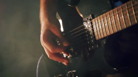 Electric Guitar Player on a gig Video stock 8969285