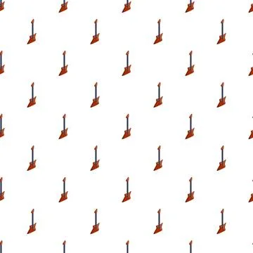 Electric guitar repeating pattern creating music background Stock Illustration